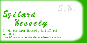 szilard wessely business card